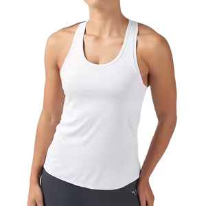 Ropa con logotipo personalizado gráfico al por mayor en blanco señoras entrenamiento deportes chaleco blanco básico de punto mujeres Crop Tank Top para mujeres - Product Image 2
