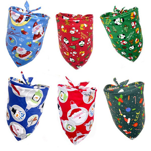 Best Gift Reversible Triangle Bibs Scarf Accessories Pet Cat Bandanas Scarf Cotton <strong>Dog</strong> <strong>Christmas</strong> <strong>Bandana</strong> - Product Image 1