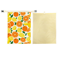 Sac de transport pour pain en tissu de coton double couche avec logo personnalisé, réutilisable, lavable, de qualité alimentaire, avec revêtement en cire d'abeille