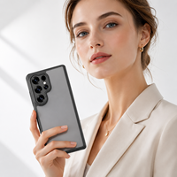 Coque de téléphone mate en PC et TPU semi-transparente antichoc pour Samsung S26 S25 S24 Ultra