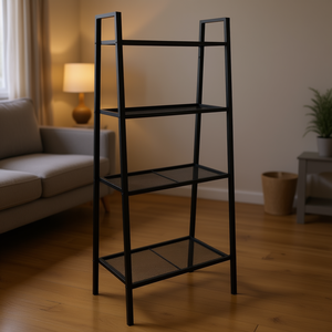 Estante de exhibición de metal negro, 33x15x85cm, estantería minimalista de tres capas para almacenamiento en la sala de estar - Product Image 2