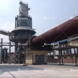 Horno rotativo de piedra caliza, máquina de fabricación de cemento, 3x60m