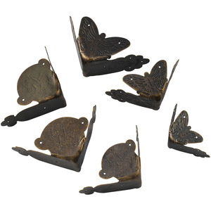 Iron <b>Corner</b> Bracket Antique Bronze L Shape Metal Edge <b>Protector</b> For Wooden Box Decoration Accessories - Product Image 5