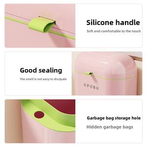 Trash can for homeclassy sense large size large capacity wall-mounted punch-free paper <b>basket</b> kitchen slit trash can - Product Image 4