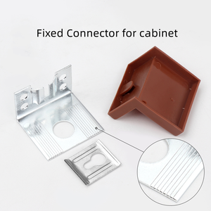 Support d'angle en métal en forme de L à 90 degrés avec couvercle en plastique Support d'angle réglable pour meubles à angle <span class=keywords><strong>droit</strong></span> Utilisation murale blanche - Product Image 5