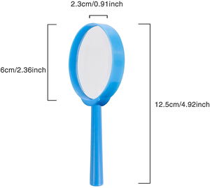 Loupe de poche ronde en plastique colorée de 40 mm pour enfants - Product Image 2