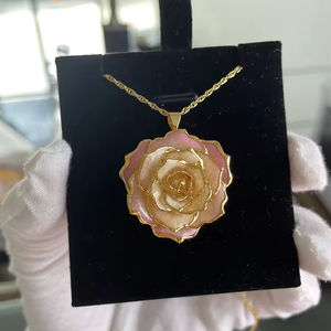Coffret cadeau pour la fête des mères, bijoux en métal, collier en <span class=keywords><strong>or</strong></span> plaqué <span class=keywords><strong>or</strong></span> avec fleur de rose, coffret cadeau pour une joyeuse fête des mères - Product Image 5