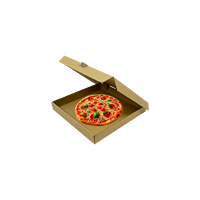 Vente en gros en stock boîte à pizza en carton ondulé portable et réutilisable avec stratification mate gaufrage logo personnalisé imprimé