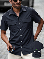 Chemise décontractée à manches courtes en twill pour homme, respirante, séchage rapide, anti-plis, idéale pour l'été, la randonnée, la chasse, les voyages, le trekking, ODM