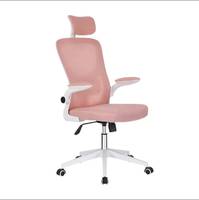 Chaise de bureau ergonomique au design moderne en maille, tissu respirant, hauteur réglable, base pivotante, accoudoirs fixes de qualité commerciale