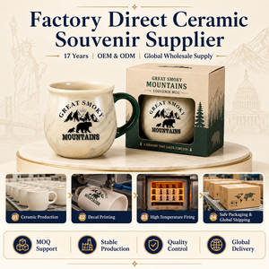 Tasse souvenir en céramique du Parc National des Grandes Montagnes Fumées d'Amérique, fabricant, usine, personnalisation OEM ODM - Product Image 6