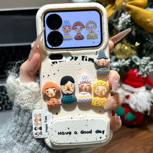 เคสโทรศัพท์แบบมีขาตั้งกระจก 3 มิติ ลายตุ๊กตาน่ารัก สไตล์เกาหลี สำหรับ iPhone 17 16 15 Pro Max ป้องกันการตก - Product Image 5
