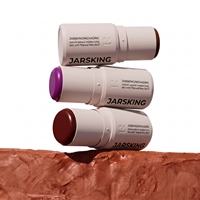 Stick de luxe rond en plastique de 3,5 g pour emballage de crème cosmétique (anti-cernes, fond de teint, blush, écran solaire)