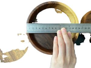 Bol à salade en bois d'acacia durable avec couvercle, logo personnalisé, boîte en bois écologique pour amandes, raisins secs, confitures de fruits secs - Product Image 5