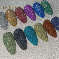 Poudre réfléchissante pour ongles, 1 boîte de paillettes, bon prix, brillante, pigment pour manucure