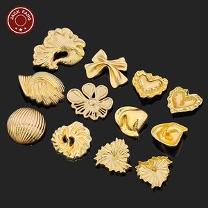 Botones Metálicos con Vástago, Botones Personalizados con Formas Irregulares, Logotipo Grabado, Botones Dorados para Vestidos y Ropa - Product Image 3