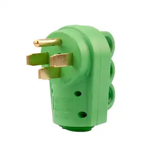 125/250V 50 Amp RV Replacement Male Plug with Disconnect Handle, NEMA 14-50P plug for damaged rv cord,ETL