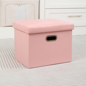 Tabouret <span class=keywords><strong>de</strong></span> rangement pliable grand rangement pouf <span class=keywords><strong>de</strong></span> luxe avec rangement pour organisateur <span class=keywords><strong>de</strong></span> jouets d'entrée - Product Image 1