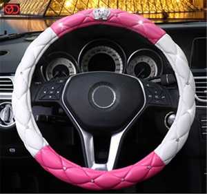 Accesorios para coche avto accesorio 2024 diamantes de imitación Universal Glitter Bling cubierta del <span class=keywords><strong>volante</strong></span> para Accesorios Para Auto - Product Image 1