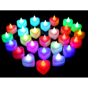 Luces de té de color de bodas en forma de corazón románticas LT240058 Luz de vela de plástico vela <span class=keywords><strong>LED</strong></span> Luz de vela <span class=keywords><strong>Led</strong></span> en forma de corazón - Product Image 1