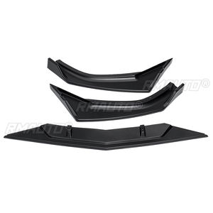 3 pièces Lame de pare-chocs avant, séparateur, spoiler et diffuseur noir mat pour Honda Civic 2016 2017 2018 2019 - Product Image 5