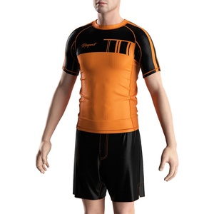 Maillots de compression à séchage rapide personnalisés Nogi Jiu Jitsu MMA pour hommes, vêtements de fitness sublimés à manches courtes - Product Image 4