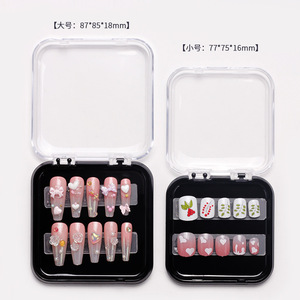 Étui de présentation portable pour ongles en ABS carré mini, avec vitrine transparente renforcée 3D, nouveau design, pour salon de manucure - Product Image 3
