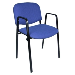 Sedia impilabile con braccioli imbottiti per ufficio, <span class=keywords><strong>scuola</strong></span>, chiesa, visitatori, reception, formazione, conferenze e riunioni, con struttura in ferro - Product Image 5