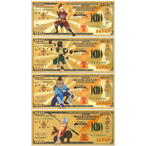 Klassieke tv-serie verzamelobject cartoon souvenir bankbiljet plastic anime gouden folie bankbiljet - Product Image 1
