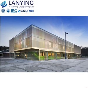 Phong cách công nghiệp Miễn phí thiết kế kết cấu thép đúc sẵn hiện đại ánh sáng nhà kho hội thảo văn phòng xây dựng siêu thị giá - Product Image 4