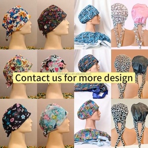 Cappelli Chirurgici in Cotone con Stampa di Personaggi Cartoon e Laccetti Posteriori per Infermieri Maschi, Accessori per la Testa, Cappelli da <span class=keywords><strong>Dottore</strong></span> e Infermiere con Fodera in Raso - Product Image 4