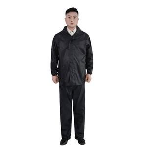 Conjunto de impermeable para motocicleta para hombre, protección contra lluvia intensa, ropa de viaje, chaqueta y pantalones separados, talla para adultos, color negro - Product Image 1