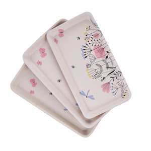 Nouveaux modèles en gros fibre de bambou protection rectangulaire environnementale plateau de fruits de thé pour la cuisine - Product Image 2