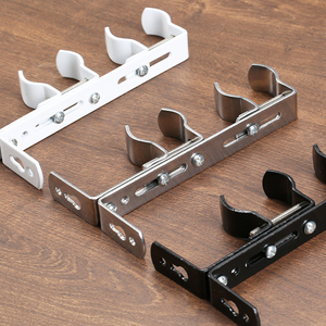 Supports de tringle à <span class=keywords><strong>rideau</strong></span> pour la maison, robustes, en fer noir, étanches, installation facile, haute qualité - Product Image 2