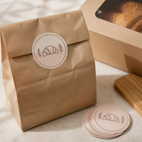 Étiquettes de date pour emballages alimentaires, autocollants personnalisés avec logo de boulangerie, identification des produits, étiquettes pour boîtes à emporter