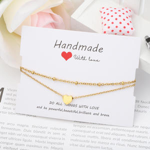 Nieuw Ontwerp Elegant Roestvrij Staal Vrouwen Sieraden Voet Ketting Verguld Hart Fancy Enkelband - Product Image 2