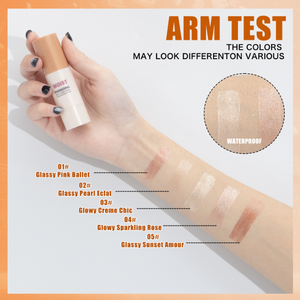 Barra Iluminadora en Crema <span class=keywords><strong>Pastel</strong></span> con Brillo Rosa Personalizada, Iluminador en Polvo con Brillo, Bronceador, Barra Iluminadora Corporal - Product Image 4