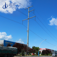 Poteau électrique en acier galvanisé pour la transmission de l'énergie, support de ligne extérieur