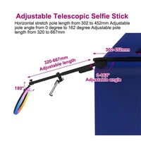 Plateforme photo 360° portable avec télécommande, support de truss rotatif et flight case métallique