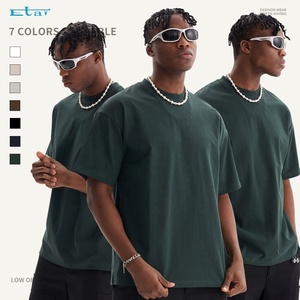 เสื้อยืดผ้าฝ้ายไซส์ใหญ่พิเศษสำหรับผู้ชายเสื้อยืด280gsm 100% โลโก้ออกแบบได้ตามที่ต้องการ - Product Image 5