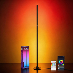 Nuovissima <span class=keywords><strong>Lampada</strong></span> Angolare LED RGB Intelligente con Telecomando, Sincronizzazione Musicale, 16 Milioni di Colori, <span class=keywords><strong>Lampada</strong></span> da Terra per <span class=keywords><strong>Camera</strong></span> da Letto e Soggiorno - Product Image 1