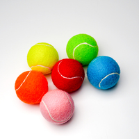 Balle de tennis pour l'entraînement des animaux de compagnie, jouet à mâcher durable pour chien, balle en caoutchouc à rebond élevé pour chiot, jeu en plein air