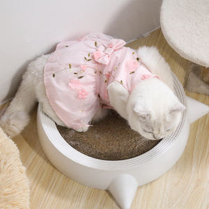 Prodotti per animali domestici abbigliamento per cani abbigliamento gatto con fiocco in pizzo stile principessa rosa gonna può tirare imbracatura per animali - Product Image 3