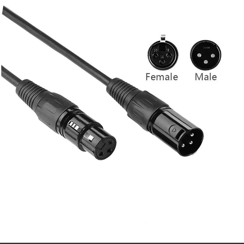 Kit de fabrication de câbles électriques, OEM XLR, Microphone, canon DMX, pour guitare, 6.35mm, 3 broches, câble mâle-femelle