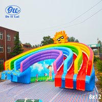 Grand toboggan aquatique gonflable en PVC, certifié CE, taille personnalisable pour usage commercial en station balnéaire, jeu extérieur unisexe