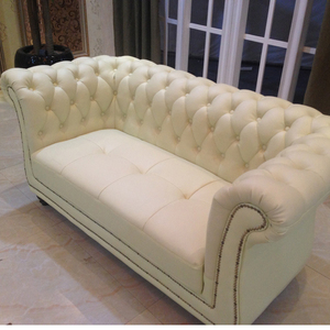 Lusso <span class=keywords><strong>moderno</strong></span> angolo componibile <span class=keywords><strong>bianco</strong></span> classico in vera pelle a forma di l divano Chesterfield <span class=keywords><strong>soggiorno</strong></span> divano set mobili - Product Image 4