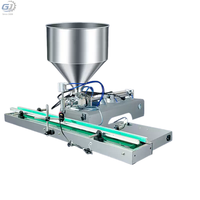 Machine de remplissage automatique de table à pompe à piston pour confiture, miel, crème cosmétique, shampoing, ketchup, lotion, pâte avec convoyeur