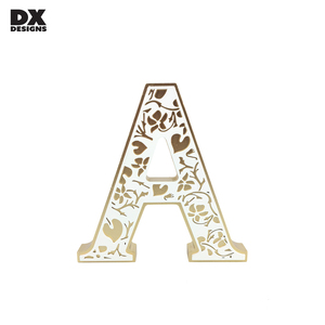 DX thiết kế tùy chỉnh MDF kênh chữ 3D Bảng chữ cái chữ không sáng kim loại thư ký - Product Image 1