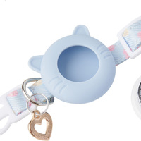 Collier de sécurité anti-étranglement réglable en plastique à motif solide avec traceur GPS pour chat et chaton anti-perte