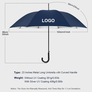 <span class=keywords><strong>Parapluie</strong></span> droit avec logo imprimé pour hommes, résistant à la pluie, coupe-vent, long bâton de <span class=keywords><strong>marque</strong></span>, cadeau - Product Image 2